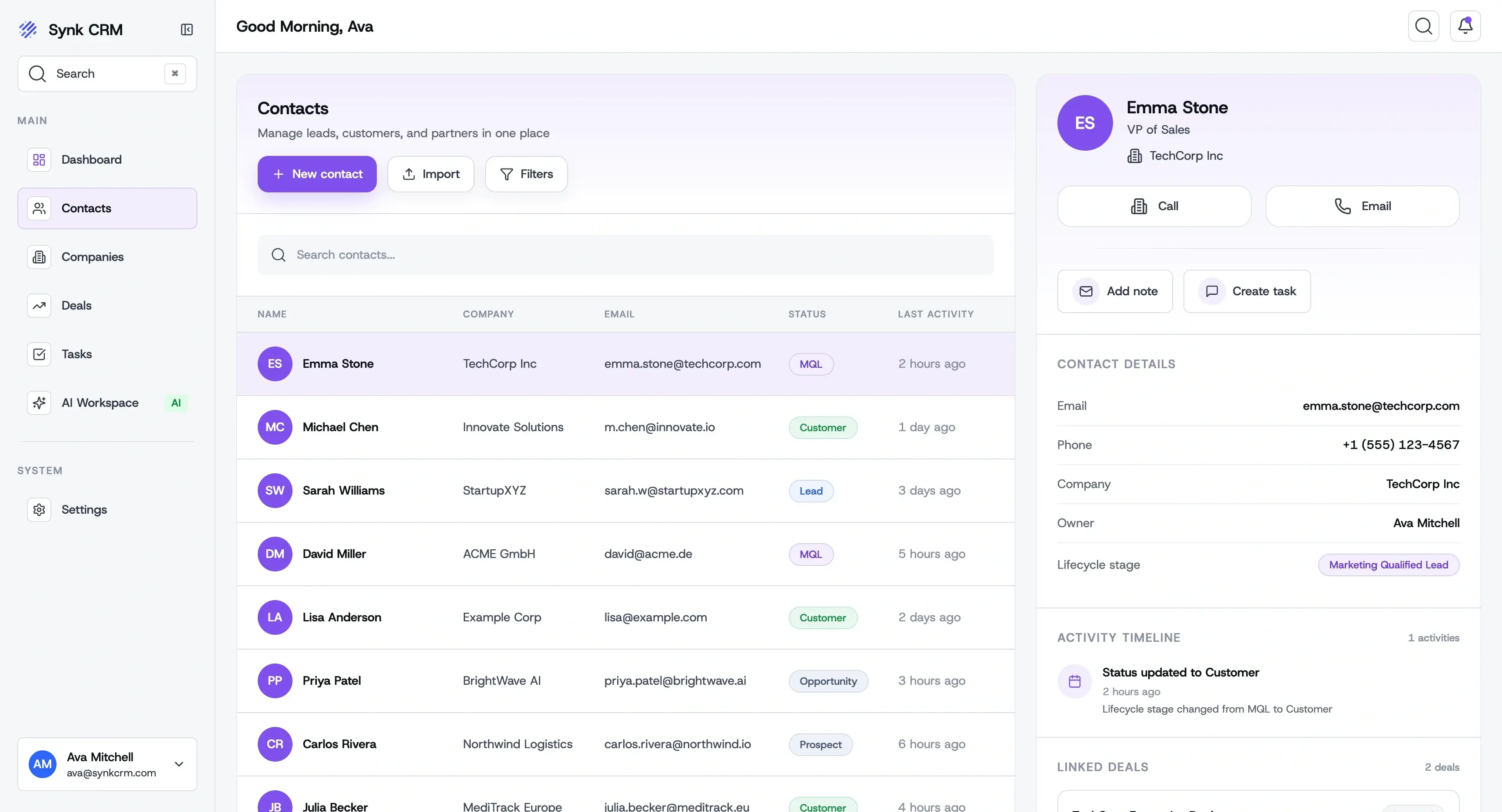 Synk CRM company profile