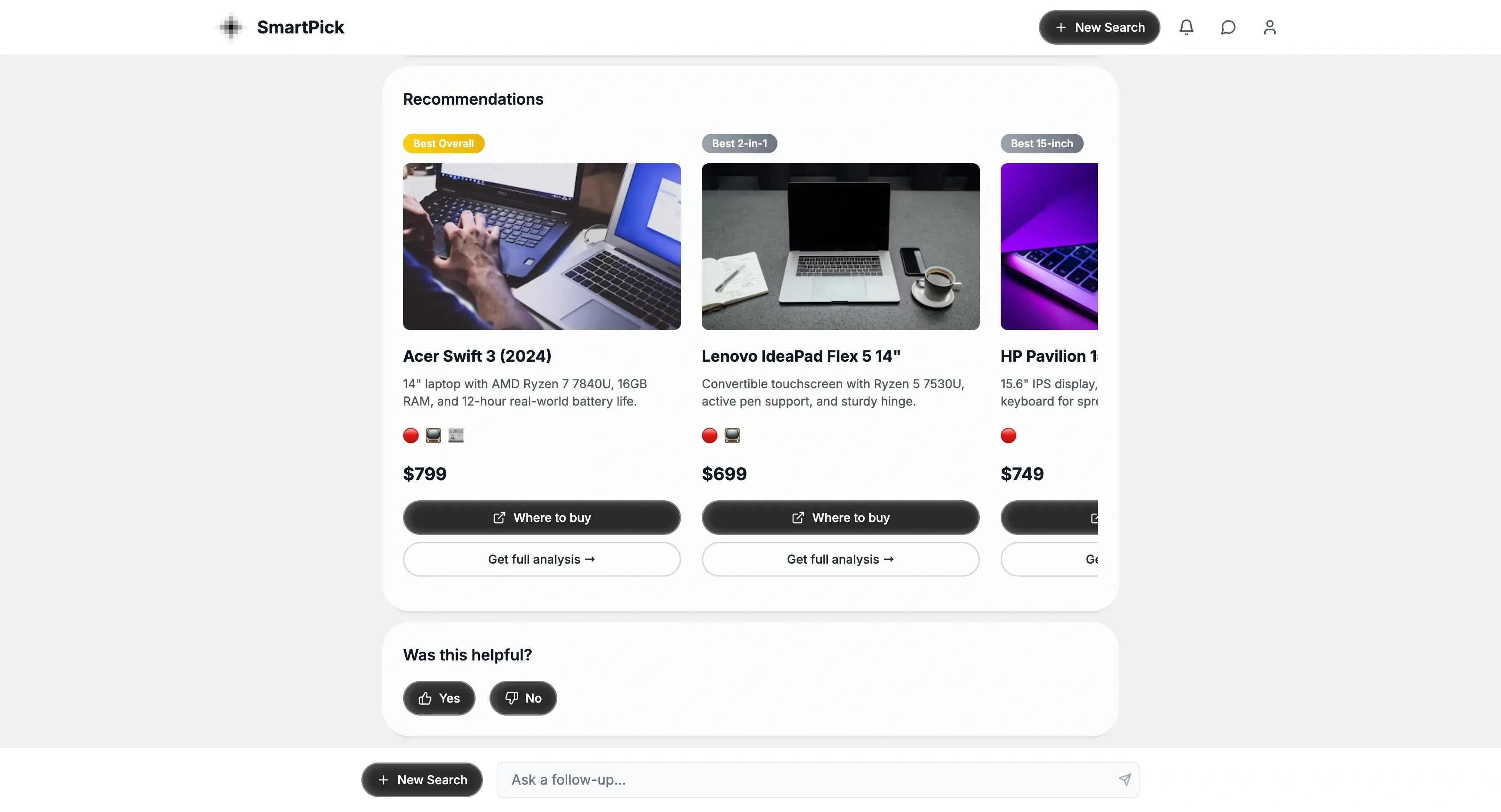 SmartPick sentiment breakdown