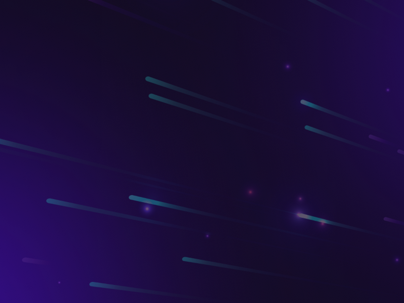 A purple gradient with shooting stars